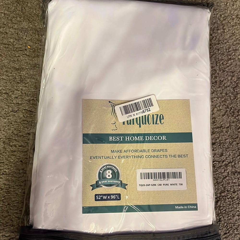 Drapes, pure white number 730